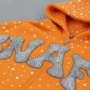 Survêtement de qualité supérieure avec logo personnalisé, respirant, orné de strass pour hommes, nouvelle collection, vêtements chauds d'hiver, survêtement orné de strass - Product Image 4