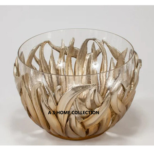 Conception en forme d'arbre couleur dorée décorative la plus fantaisie en aluminium métal dernière nourriture fruits collations bol de service - Product Image 3
