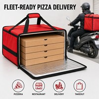 Sac de livraison de pizza isotherme et imperméable 600D pliable sur mesure OEM avec fermeture auto-agrippante grande capacité pour coursier