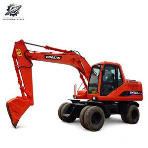 Excavadora de Ruedas Usada Doosan DH150 de 15 Toneladas con Cucharón de 0.75m³, Marca Coreana Original, Excavadora de Construcción Mediana con Pocas Horas de Uso y Certificación CE - Product Image 1