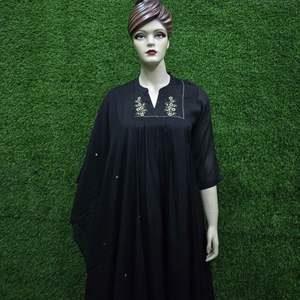 ชุดคุर्ติทรงเอไลน์แบบหรูหรา พร้อมกางเกงปาลาซโซ ผ้าคลุมไหล่ ผ้าชีฟอง ผ้าไชนอน ลายชาติพันธุ์ ผ้าคัททัลลีแบบกลับด้านได้ สำหรับผู้หญิง สไตล์อาร์ยา ลำลอง - Product Image 2