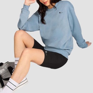 Sudadera de cuello redondo con logotipo personalizado para mujer al por mayor, nueva sudadera de algodón liso con capucha, ropa de mujer - Product Image 4
