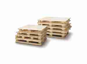 Palette en bois dur 4 voies EURO PALLET EUR/ EPAL avec couleur jaune Taille 1200x1000x150mm - Product Image 4
