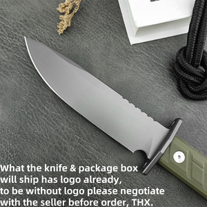 Venta al por mayor pedidos a granel personalizados OEM ODM servicio cuchillo de caza de acero Camping supervivencia cuchillo de hoja fija con Funda de cuero - Product Image 3