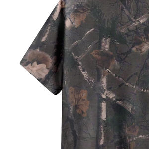 Camiseta de Camuflaje con Diseño de Selva para Senderismo, Cuello Redondo, Manga Corta, Holgada, Transpirable, de Algodón - Product Image 4