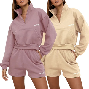 Winter Elegant Luxury Lounge Wear Women Cotton Long Sleeve High Stretch Jogger Wear Wholesale Female Knit Ribbed Two <b>Piece</b> Set - Product Image 3