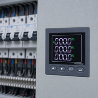 Compteur d'énergie numérique triphasé multifonction 72x72mm avec affichage numérique LED RS485 Modbus-RTU à montage sur panneau