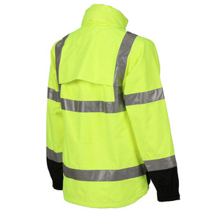 High Quality Unisex Reflective Safety <b>Work</b> <b>Jacket</b> Polyester/Cotton <b>Canvas</b> Formal Spring Custom Logo OEM - Product Image 4