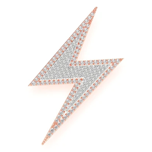 ขายดีที่สุดสำหรับทุกเพศจี้สายฟ้าประกายระยิบระยับแบบสองโทนที่ไม่ซ้ำกันสไตล์ฮิปฮอปชุบทองชิ้นสำหรับสวมใส่ในงานปาร์ตี้ - Product Image 1