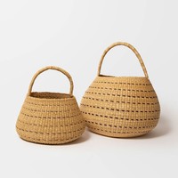Beaux paniers en jonc de mer africains tissés à la main panier en herbe de mer pièce d'organisation en matériau naturel