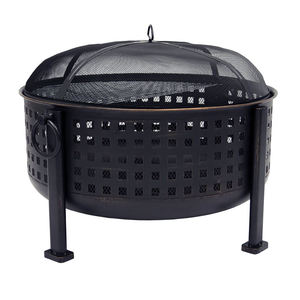 Barbecue d'extérieur KEYO KY222, foyer <span class=keywords><strong>en</strong></span> <span class=keywords><strong>fonte</strong></span>, foyer rond noir pour brûler du bois, grande capacité pour 12 kg <span class=keywords><strong>de</strong></span> bois - Product Image 1