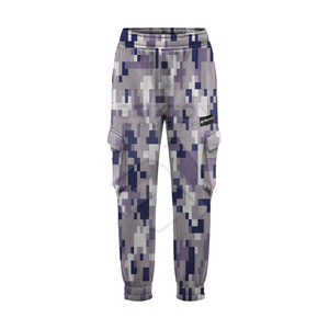 Pantalon cargo de sport décontracté 100% coton taille élastique léger multi-poches de haute qualité avec conception personnalisée - Product Image 1