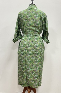 Nuevo Diseño de Bata de Seda Bohemia para Verano, Estilo Sari, con Cuello en V, Cierre con Cordón, Mangas Largas, Camisón - Product Image 5