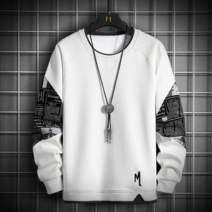 Fabricante de ropa Vintage Sudadera para hombre 100% algodón Logotipo personalizado Ropa teñida Sudadera con capucha desgastada Cuello redondo Rasgado en blanco - Product Image 5