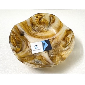 Modern Resin Florence Bowl Customized Horn Color Resin Salad Bowl Homeware Unique Swirl Resin Fruit Bowl Dinnerware <b>Tabletop</b> - Product Image 1
