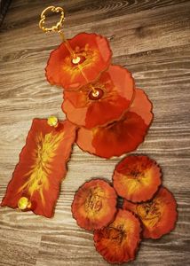 SUPER RELATED DISPLAY HANDMADE DIY 3 Tier Round Shape Fruit Tray Epoxy <b>Mold</b> Tea Tray Table Silicone <b>Mold</b> for <b>Resin</b> - Product Image 3