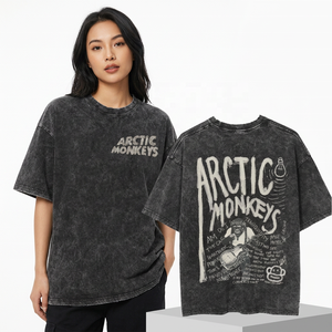 อาร์กติก มอนกี้ส์ เสื้อยืดแขนสั้นโอเวอร์ไซส์ผู้ชาย สไตล์สตรีท คอกลม ผ้าฝ้ายเจอร์ซีย์ พิมพ์ลายกราฟิก - Product Image 2