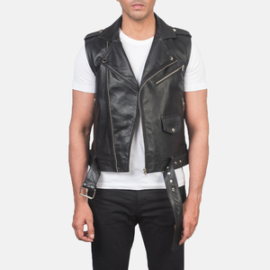 2024 Customized <b>Men's</b> High Quality Breathable <b>Leather</b> <b>Waistcoat</b> Fashionable Winter Outer Wear with Top Design Vest - Product Image 4