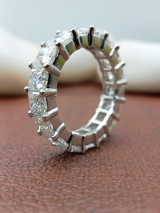 D'VINS JEWELS Classic Popular Style Engagement Ring 925 Silver 9x7mm VVS Lab Grown Moissanite Brilliant Cut Princess Wedding - Product Image 2