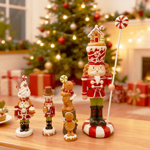 Joyeux Noël Décoration Soldats Résine Bonbons <span class=keywords><strong>Casse</strong></span>-<span class=keywords><strong>Noisette</strong></span> Cookie Maison Ornements de Table - Product Image 4