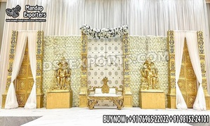 Escenario Decorativo para Nikah Musulmán, Escenario de Boda Tallado en Fibra, Fabricante de Escenarios de Boda Indios, Australia, Irlanda, Estados Unidos, Reino Unido, Irlanda - Product Image 2