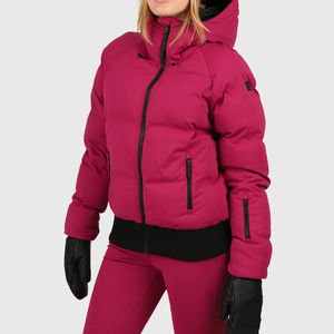 Nouveau style, meilleure qualité, veste matelassée respirante à imprimé bulles pour femmes, coque en cuir véritable, manteau d'hiver pour femmes, vente en gros - Product Image 3