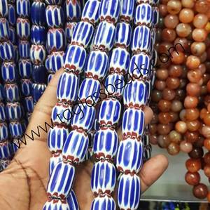 Custom made Vibrant 15x25 mm chevron glass beads for bold jewelry designs crafting and ethnic inspired <b>accessories</b> and colourful - Product Image 3