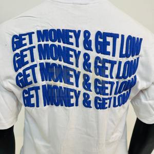 T-shirts imprimés en relief de couleur blanche personnalisés, streetwear, surdimensionnés, en coton lourd, style vintage, imprimés, respirants, pour hommes - Product Image 5