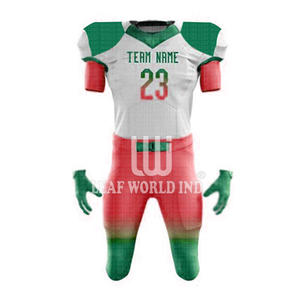 2025 conception personnalisée garçons respirant été sport uniforme grande taille à manches courtes Sublimation Football américain ensembles d'entraînement - Product Image 5