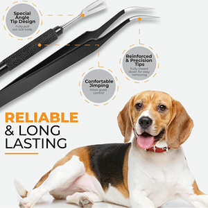 Nuevo Kit de 2 Pinzas para Eliminar Garrapatas, Pulgas y Piojos para Mascotas, Perros y Gatos, Herramienta de Eliminación Rápida y Segura - Product Image 3
