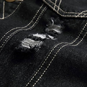 Gilet en jean décontracté pour homme, best-seller, de haute qualité, avec poches avant, sans manches, respirant, personnalisable - Product Image 6