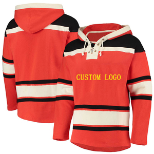 Men's Custom Ice Hockey High Quality Custom logo Ice Hockey Hoodies With <b>Lace</b> Sublimated Polyester Ice Hoodies - Product Image 2