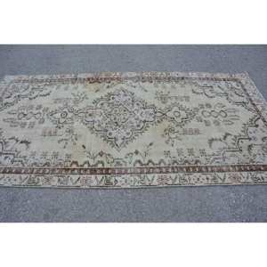 Classique Vert Marron 4.6 X 9.1ft Vintage Tapis Turc Grande Surface Laine Seagrass Rectangle Patchwork Latex pour Couloir Chambre Tapis - Product Image 4