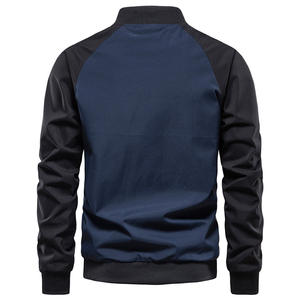 . Blouson aviateur élégant pour hommes, fermeture à glissière complète sur le devant, tissu respirant, design léger, idéal pour les voyages, la gym, les tenues décontractées et les sorties - Product Image 6
