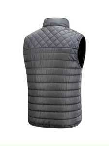 Nouvelle veste matelassée sans manches pour homme, élégante et chaude, pour l'hiver, avec logo personnalisé sur le devant, col montant confortable et respirant - Product Image 2