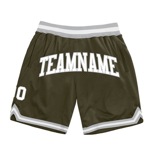 Industrie Direct Engro Sportswear Authentique Short de basket-ball Throwback Confortable Personnalisé Gris Blanc-Noir 100% Polyester Solide - Product Image 3