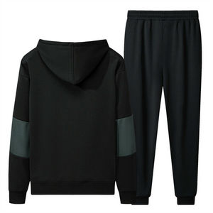 Nouveauté, ensemble sweat-shirt et pantalon de jogging pour homme, style classique, imprimé, couleur unie, grande taille, séchage rapide, confortable - Product Image 3