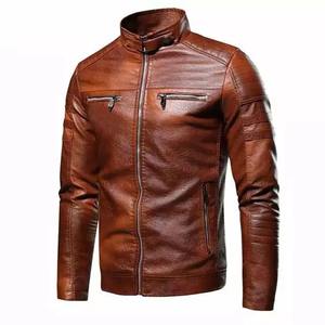 Chaqueta de Invierno Estilo Motero para Hombre de Alta Calidad, Cuello Alto, Tela de Cuero y Lona, Moda Urbana, Servicio OEM - Product Image 2