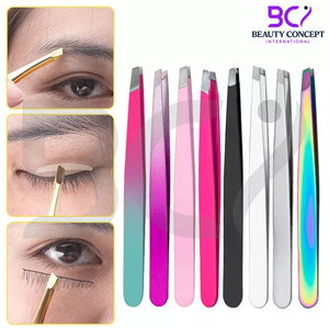 Pinzas de Acero Inoxidable para Cejas, Herramienta de Punta Inclinada de Precisión para Depilación y Aseo Preciso para Mujeres y Hombres - Product Image 2
