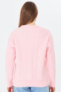 Suéter de punto con cuello redondo para mujer, cálido, cómodo y elegante, suéter tejido con pelo, suéter estampado, servicio ODM/OEM - Product Image 5