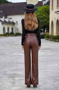 Fabricant de confiance de l'usine Élégant décontracté pour femmes extensible jegging Faux cuir Legging pantalon poches régulières grandes tailles - Product Image 3