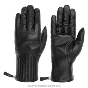 Guantes de vestir de piel de vaca con logotipo personalizado 2025 guantes de pantalla táctil cómodos a prueba de viento de invierno de Color negro para hombre para conducir - Product Image 6