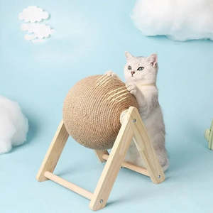 Large Cat Climbing <b>Frame</b> with Sisal and Linen Boule Gratter for Cats for <b>Play</b> and Exercise - Product Image 5