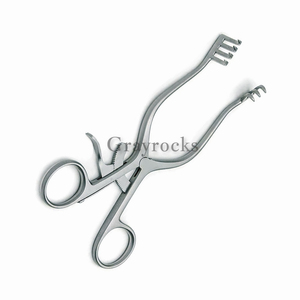 Retractor Manual Autoestático Gray Rocks Anderson-Adson -1008-37, 4x4 Puntas Curvas, Cirugía General, Acero Inoxidable, CE - Product Image 4