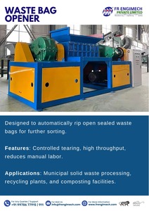 Máquina Rompe Bolsas de Metal de Alta Resistencia FR ENGIMECH 2025, de Alta Calidad y Durabilidad, para Bolsas de Basura de 1000 kg, Maquinaria Industrial - Product Image 4