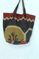 Sac à bandoulière indien fait à la main en jute, sac fourre-tout indien antique pour femme, sac à main vintage tribal
