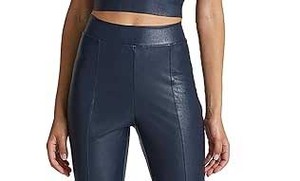Pantalons en cuir évasés personnalisables pour femmes, dernier design décontracté avec devant plat, prix de gros - Product Image 6