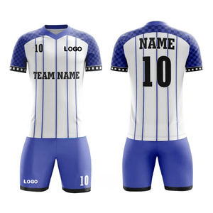 Conjunto de Uniforme de Fútbol Personalizado con Logotipo Impreso al por Mayor 2025, Transpirable, de Secado Rápido, Manga Corta, Uniforme de Invierno de Alta Calidad - Product Image 1