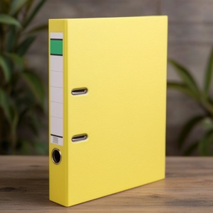 DIN A4 50mm <b>File</b> Folder 100% Recycled Paper in Yellow NEUTRAL GOODS - Product Image 3