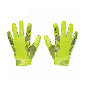 Gants de football américain d'entraînement en vente chaude, couleur pleine, doigts entiers, sécurité, gants de football américain - Product Image 1